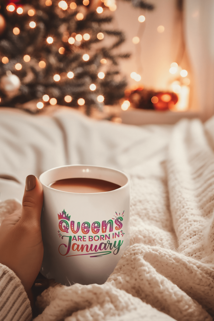 Queens Are Born in January mugs