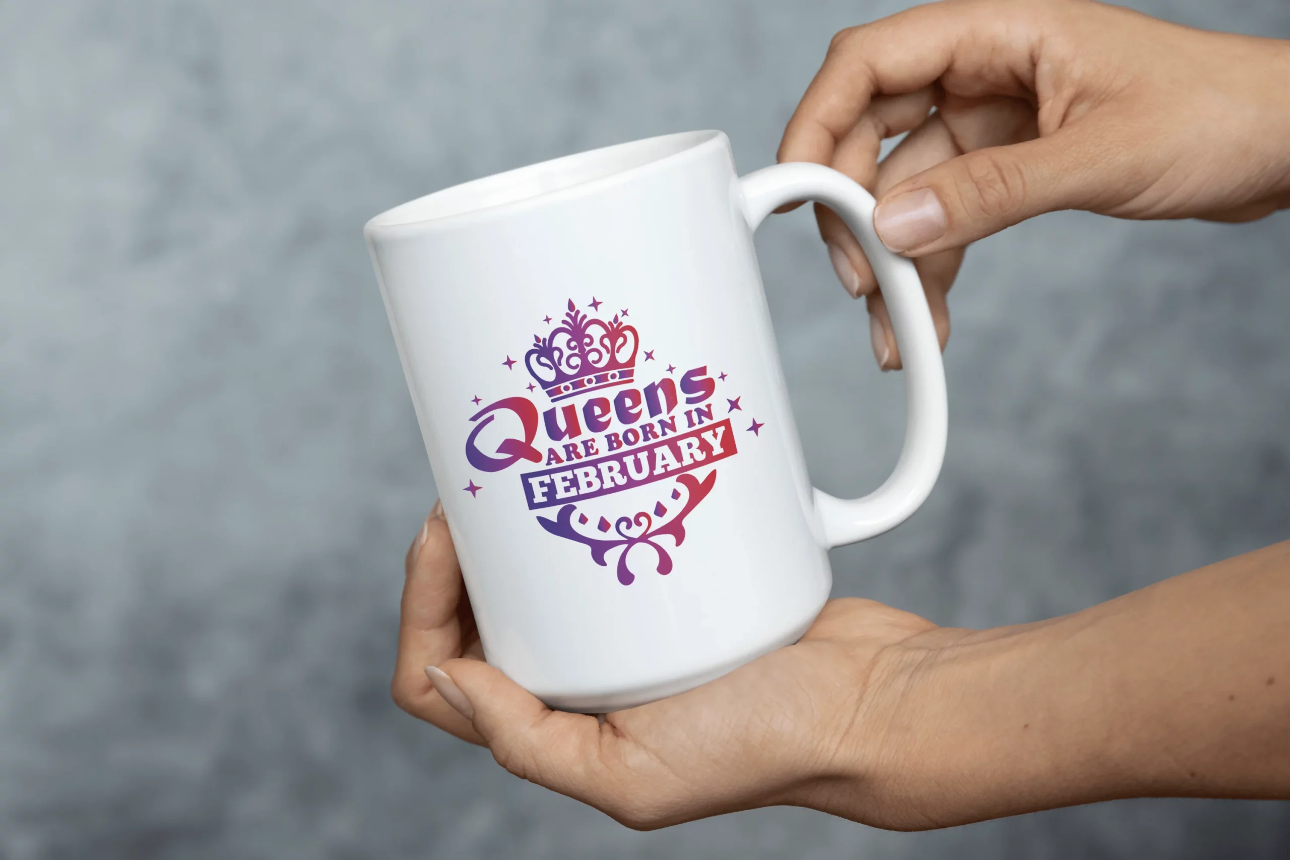 Queens Are Born in February Mug