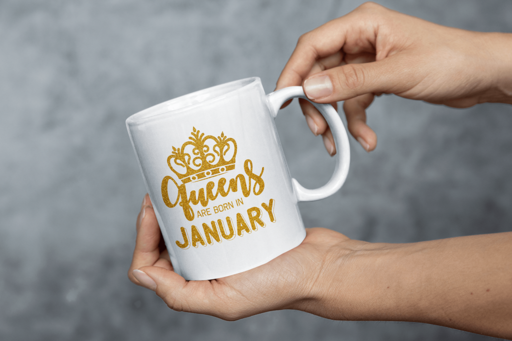 Queens Are Born in January mugs