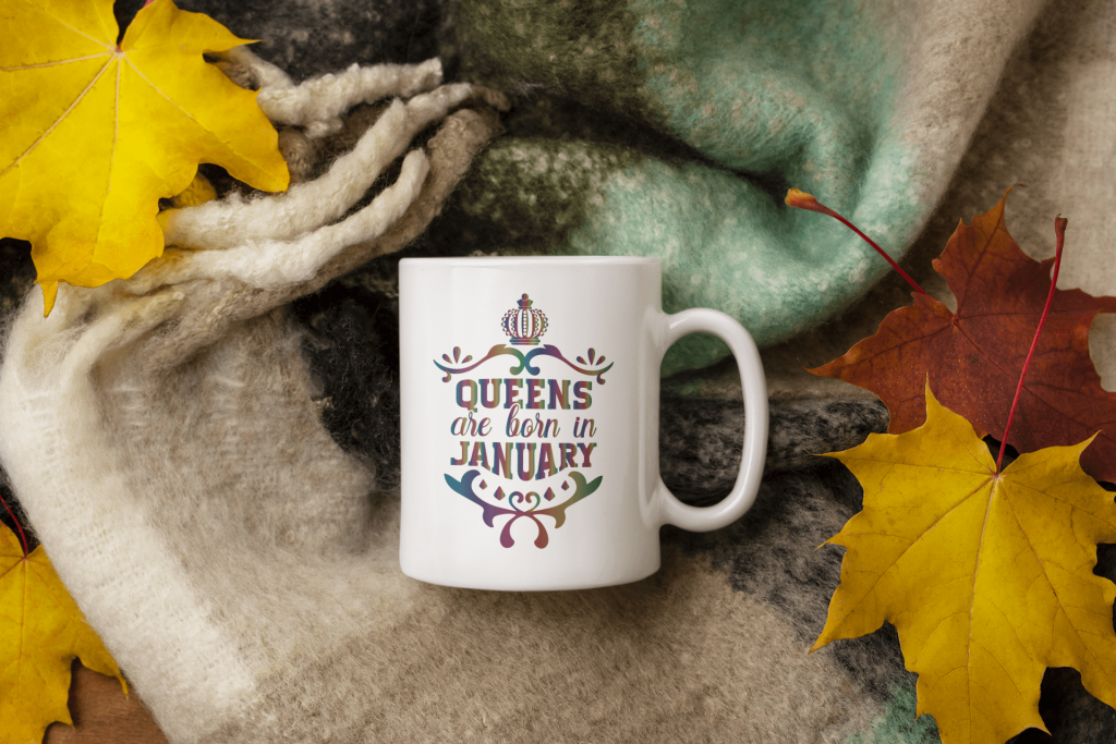 Queens Are Born in January mugs